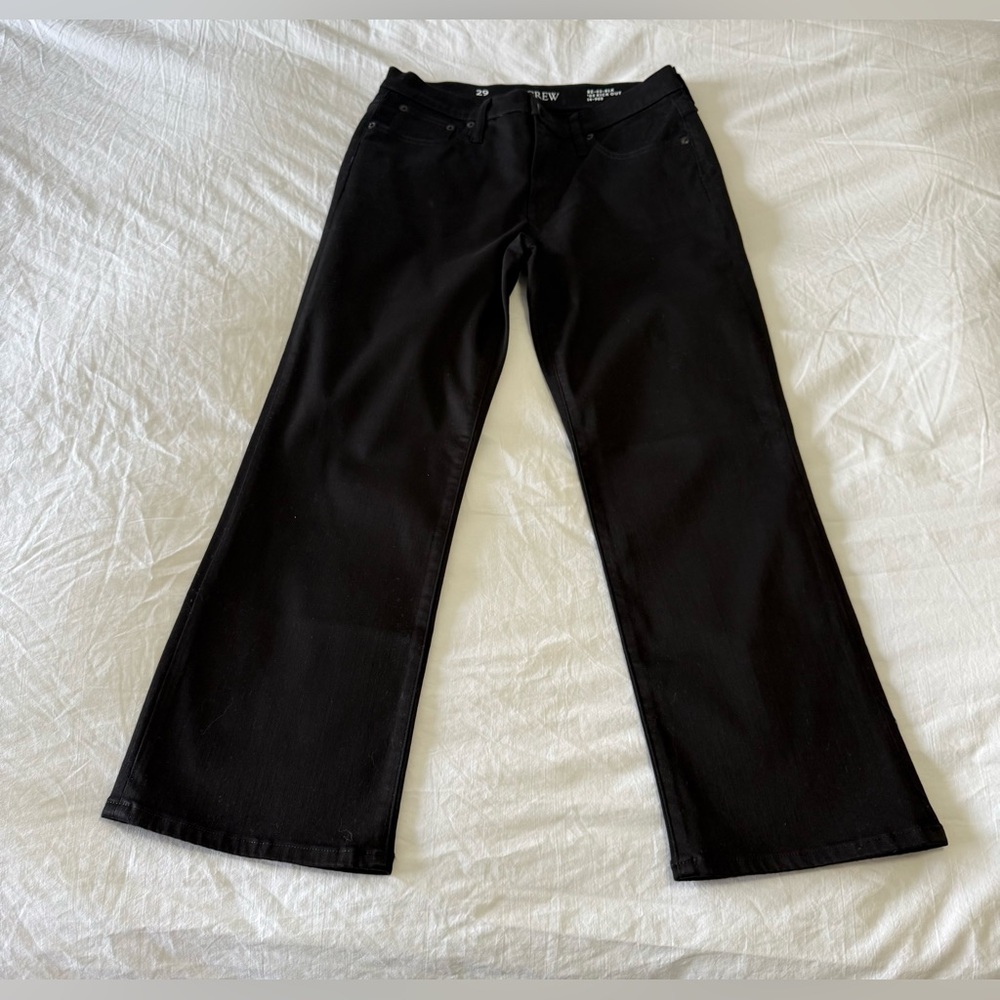 J Crew | Women’s SZ 29 | Black High Rise Cropped ‘03 Kickout Jeans | Stretch EUC